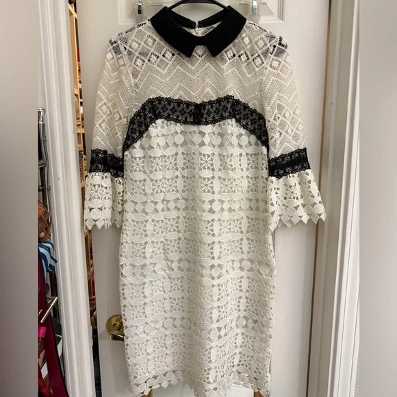 Nanette Lepore Lace Dress with Black Details - Picture 2 of 7